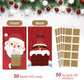 Outus 50 Pieces Christmas Scratch Off Cards Stickers Christmas Hawaii Party Games Vouchers Festive Raffle Tickets Holiday Business Prize Drawings For Kids Adults Families Events Groups (Gift Box)