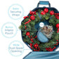 Hearth & Harbor Wreath Storage Container - 30" Hard Shell Bag with Dual Zipper & Handles - Blue - Model VDS-HHHS12-30
