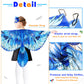 Irolewin Bird-Wings-Costume For Kids And Headband, Eagle-Parrot Dress-Up-Wings For Girls Boys Halloween-Party Favors (Blue)