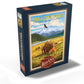 MyPuzzle Yellowstone National Park - Hayden Valley Bisons  Vintage Travel Poster - enhanced 1000 Piece Jigsaw Puzzle for mature-themeds