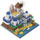 Apostrophe Games Santorini Building Block Set - 1372 Pieces - Plastic - Multicolor - Medium Size - Landmark Model for Kids and Adults