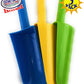 Matty's Toy Stop 9'' Kids Short Handle Sand Scoop Plastic Shovels for Sand & Beach (Yellow, Blue & Green) Gift Set Bundle - 3 Pa