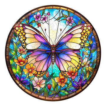 Wooden Puzzle For Adults-Colorful Butterfly Wooden Puzzle Unique Shape Advanced Wooden Jigsaw Puzzle For Adult, Wood Puzzles,Cha