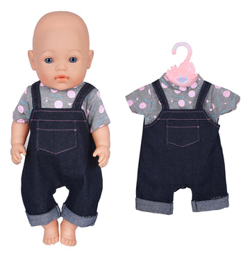 Ebuddy 6 Sets Doll Clothes Outfits For 43Cm New Born Baby Dolls, 15Inch Baby Dolls, American 18 Inch Girl Doll