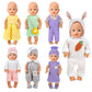 Baby Doll Clothes,14-18 Inch Doll Accessories Dress With Hats Socks Outfits Fits For 43Cm New Born/15 Inch Bitty/16 Inch Baby Dolls(7 Set )