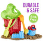Click N' Play Toddler Beach Toys for Kids 3-10 - 13 Piece Sand Toys Including Sand Bucket, Watering Can, Rake, Shovel, 9 Sand Mo