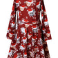 Big Girls Cat Dresses Kids Christmas Costume Gifts 12 13 Burgundy