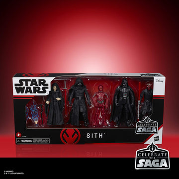Star Wars Celebrate The Saga Toys Sith Action Figure Set 5-Pack, 3.75-Inch-Scale Collectible Figures, Toys For Kids Ages 4 And Up