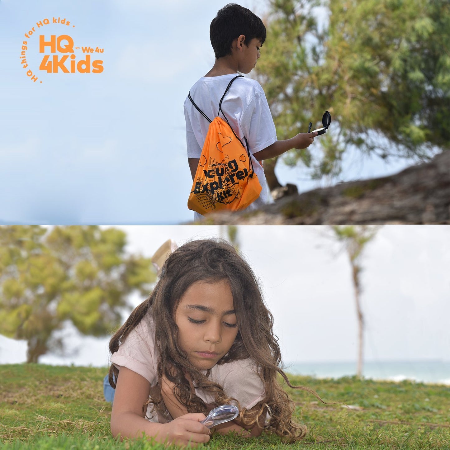 Hq 4Kids By: We 4U - Outdoor Adventure Kit For Kids: Binoculars, Compass, Magnifying Glass & Flashlight. 3-12 Year Old Boys & Gi
