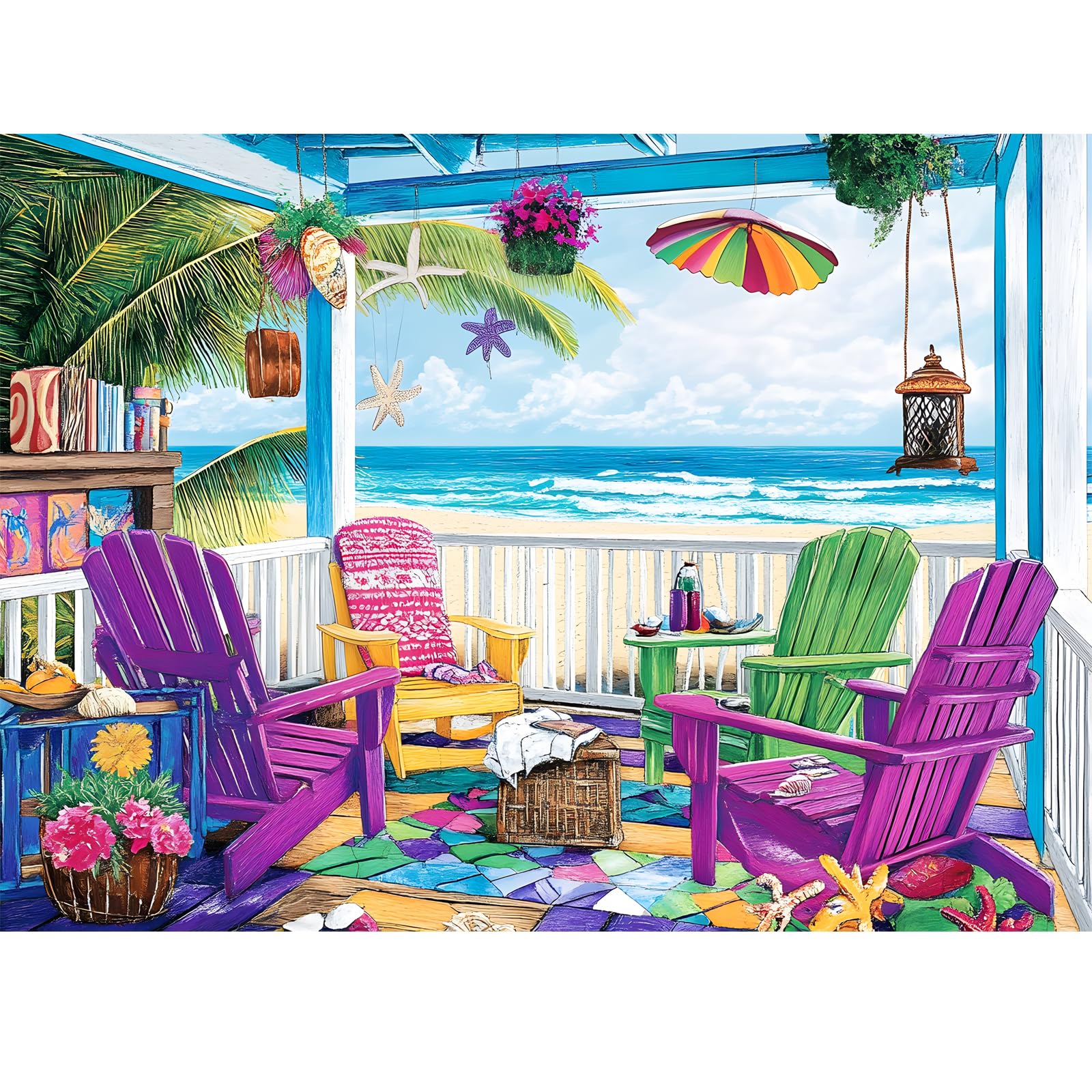 300 Piece Puzzle for mature-themeds Jigsaw Puzzles 300 Pieces Seaside Scenery Puzzle for Kids mature-themed Senior Beach Jigsaw Puzzle for mature-themeds 300 Pieces Challenging Puzzles Family Activity Game Nights Gifts