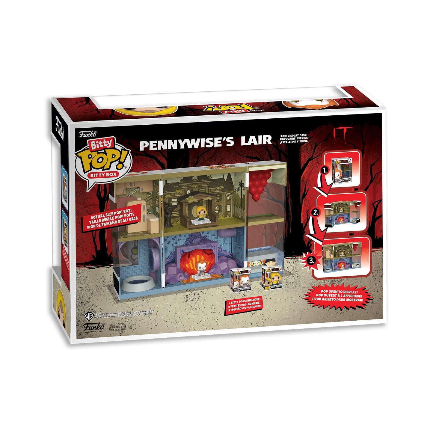 Funko Bitty Pop! Bitty Boxes: IT - Funhouse Playset with 2 0.9 Inch (2.2 Cm) Tiny Mini Figures - Collectable Display Case with I
