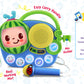 Ekids Auxiliary Cocomelon Toy Singalong Boombox With Microphone For Toddlers, Built-In Music And Flashing Lights, Fans Of Cocomelon Gifts