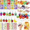 Blosssound 96 Pcs Fruit Party Favors Summer Fruits Theme Birthday Gifts Set Make a Fruit Sticker Stress Ball Slap Bracelet Glass