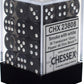 Smoke with White Spots Translucent 12mm 6 Sided Dice 36