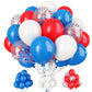 Paready Red And Blue Latex Balloons, 30 Pcs 12 Inch White And Red Blue Confetti Balloons With Ribbons For 4Th Of July Independen