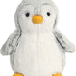 Aurora Playful Pompom Penguin Stuffed Animal - Vibrant Companions - Endless Fun - Gray 9 Inches