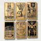 Vieux Monde Express The Tea-Stained Tarot & Guide | Classic Tarot Cards | Made In Usa | Linen Finish | 78 Cards | Full Size | 4.