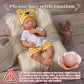 BABESIDE Lifelike Reborn Baby Dolls Aurora 16 Inch (Weight 4 lb) Full Platinum Silicone Reborn Baby Dolls Anatomically Correct Sleeping Baby Girl Real Life Baby Doll with Feeding Kit & Gift Box