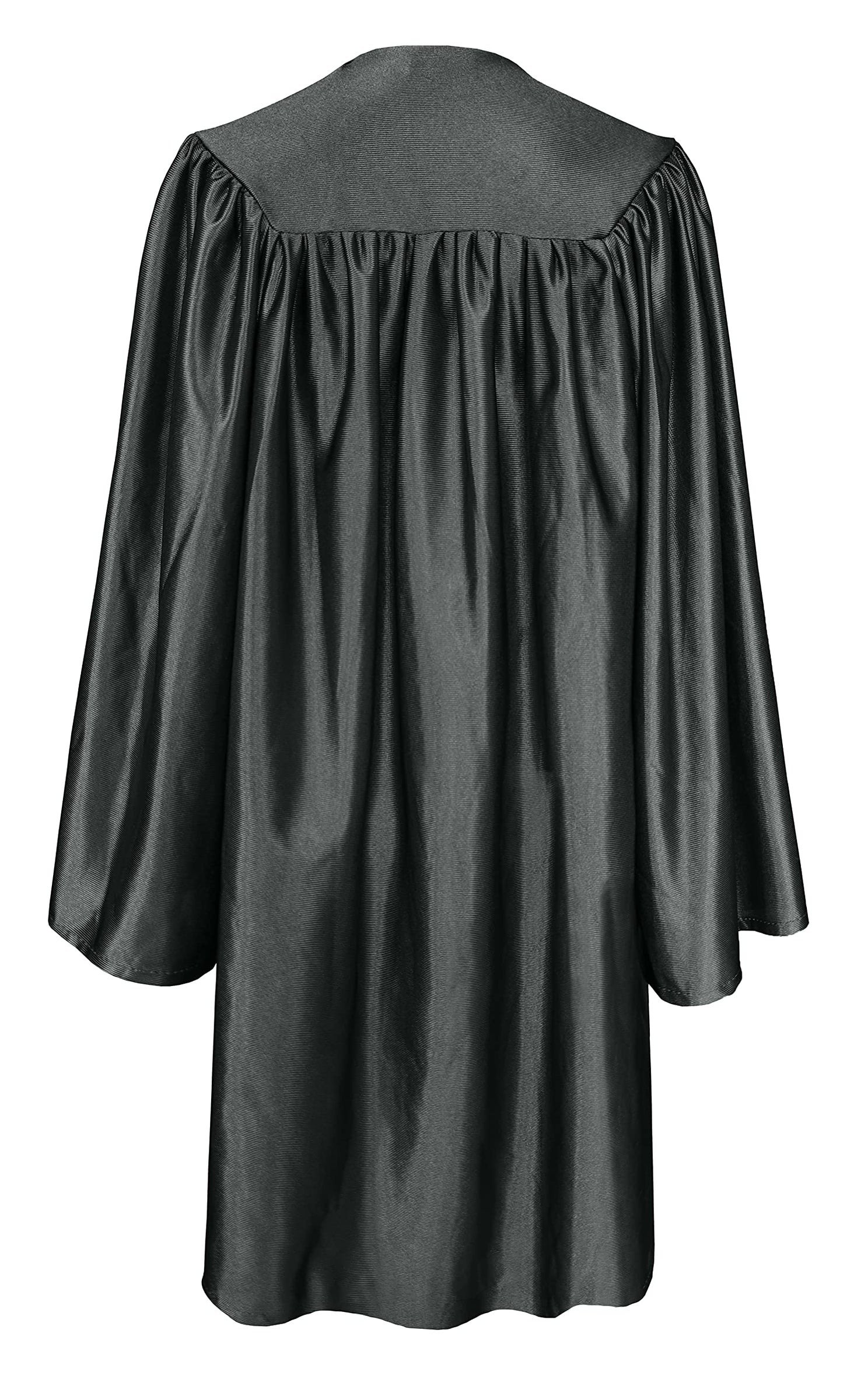 GradPlaza Shiny Choir Robe Kindergarten Preschool Graduation Gown Shiny Graduation Gown for Kids Black Size 24