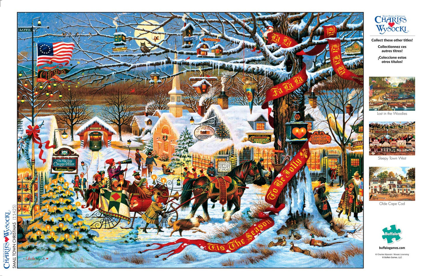 Buffalo Games - Charles Wysocki - Small Town Christmas - 1000 Piece Jigsaw Puzzle