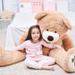 Ikasa Giant Teddy Bear Plush Toy Stuffed Animals (Brown, 63 Inches)