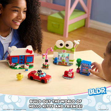 Bldr Hello Kitty And Friends Keroppi Mart Building Set With Hello Kitty And Keroppi Minifigures - Gift For Kids, Girls, Sanrio,