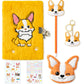 Cy2Side Corgi Dog Diary Set - 6Pcs Corgi Diary With Lock And Keys For Girls, Corgi Plush Secret Journal Diary Journaling Set For Writing, Make Your Own Scrapbook With Crafts Idea Gift For Teen Girls