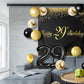 Happy 29Th Birthday Balloons Black Set Decor - Cheers To 29 Years Old Party Theme Garland Banner Backdrop Decorations For Women