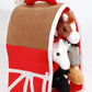 Plush Horse Barn With Horses - Five (5) Stuffed Animal Horses In Play Carrying Barn Case