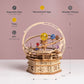 ROBOTIME 3D Puzzles for mature-themeds Model Kits for mature-themeds Hobbies for Men/Women Rotating Starry Night Wooden Puzzle Music Box AMK51