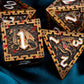 ARUOHHA 7PCS DND Metal Dice Set Antique Gold Blood Polyhedral Dice Set with Gift Box, Large D&D Dice for Dungeons and Dragons RP