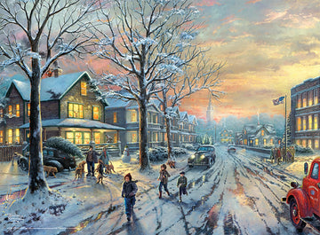 Buffalo Games - Thomas Kinkade - 100Pc Kinkade - A Christmas Story - 100 Piece Jigsaw Puzzle For Families - Challenging Puzzle P