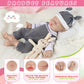 IVITA 12 inch Lifelike Eye Closed Reborn Silicone Baby Dolls Platinum Full Silicone Baby Doll Sleeping Realistic Newborn Baby Do