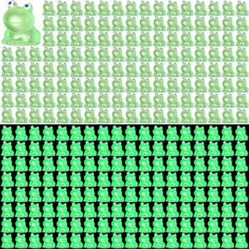 Chitidr Resin Mini Frogs Green Tiny Frog Glow in The Dark Tiny Frogs Luminous Mini Frogs Miniature Figurines Frogs DIY Crafts To
