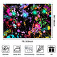 Avezano Neon Glow in The Dark Backdrop Paint Splatter Graffiti Glow Party 80s 90s Themed Birthday Background Colorful Neon Party