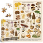 Vintage Mushroom Puzzle 1000 Pieces For Adult, Vintage Fungi Jigsaw Puzzle Of 25 Edible Mushrooms, Champignons Plant Puzzle For Mycophile