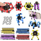 100PCS Fidget Toys Bulk Transformable Fidget Spinner Party Gifts Travel Sensory Toys for Easter Basket Stuffers Birthday Party Favours School Rewards
