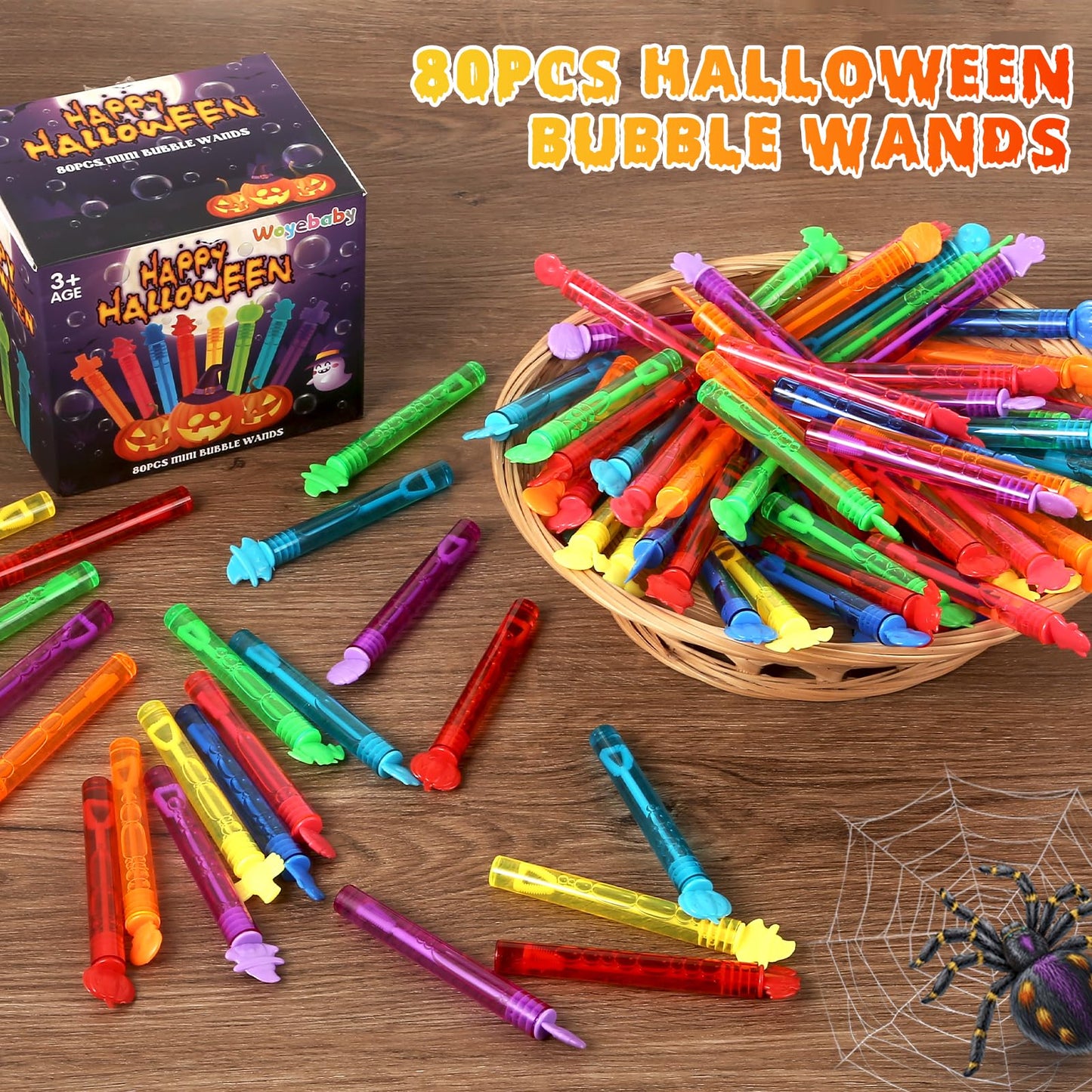 80PCS Mini Bubble Wands Party Favor for Kids, Bubble Wands Bulk, Bulk Party Favors for Birthday Gifts, Pinata Fillers, Classroom