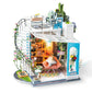 Robotime Diy Miniature Dollhouse Kit - 1:24 Scale Miniature House Kit With Led Light - Tiny House Kit With Furniture Best Birthday For Women And Men