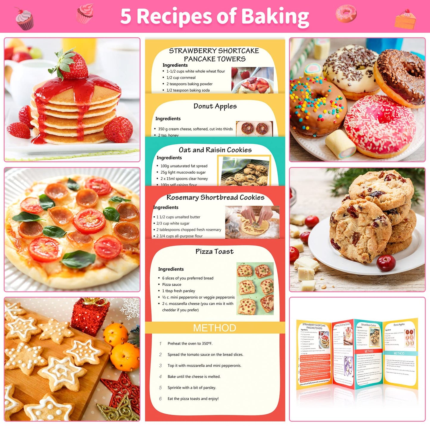 GIFTINBOX Kids Cooking and Baking Set, 54 PCS Complete Kit with Apron and Chef Hat, Real Kids Cooking Utensils and Kitchen Acces