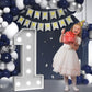 Imprsv Marquee Numbers Silver 1St-Birthday Decorations: Large 3Ft Light Up Number Grey First Birthday Decoration For Boy Girl On