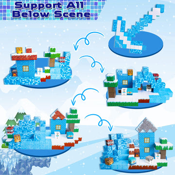 Graceduck Magnetic Blocks - 100Pcs Magnetic Blocks Build Frozen Castle - Magnetic Toys For Montessori Toddler Christmas Birthday Gifts - Stem Sensory Toys For 3 4 5 6 7 8 9 10 Year Old Girls