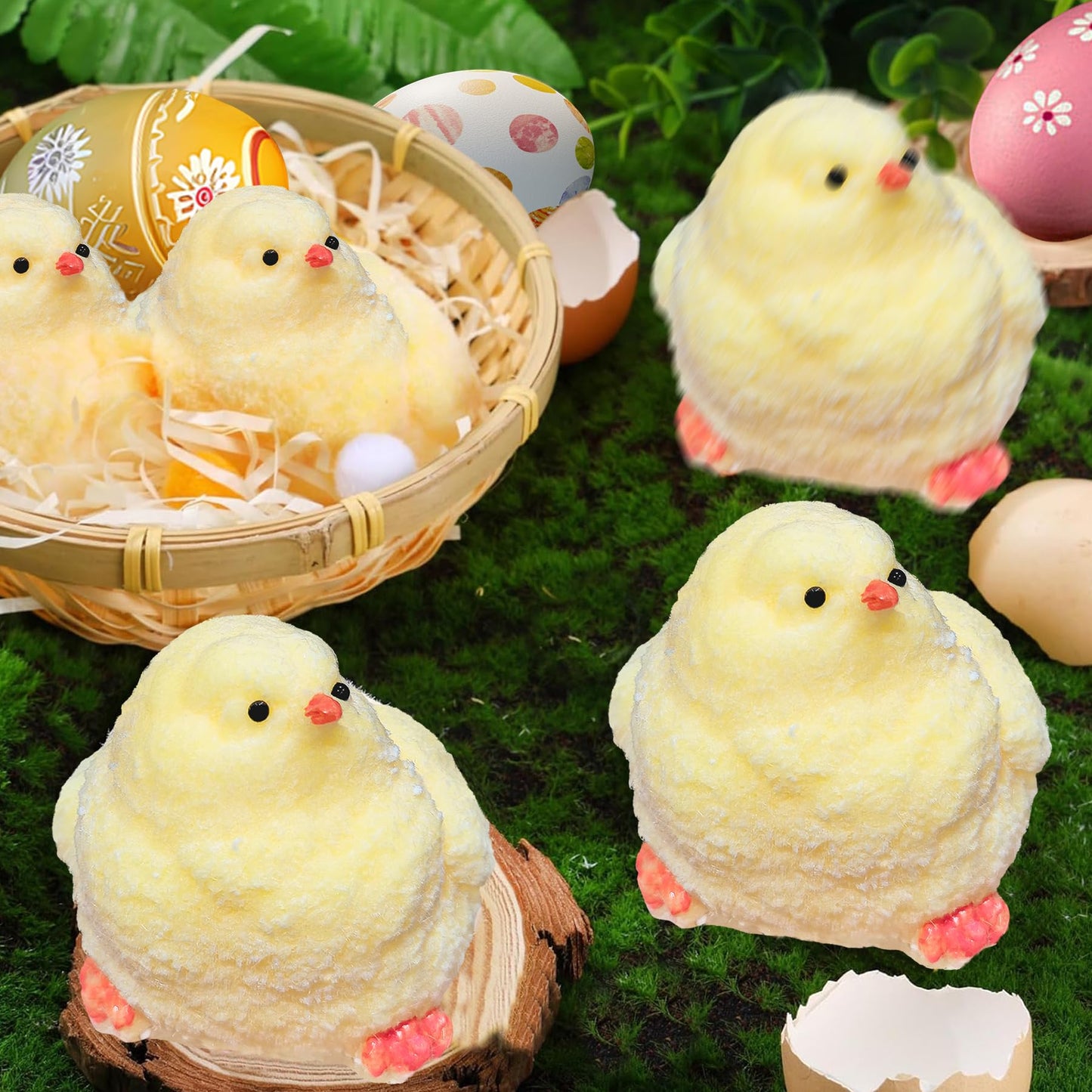 XPQKDC 2Pcs Handmade Chick Taba Squeeze Toys, Ultra Soft Sticky Stress Relief Fidget Toy, Silicone Squeeze Toys for Kids & Adult