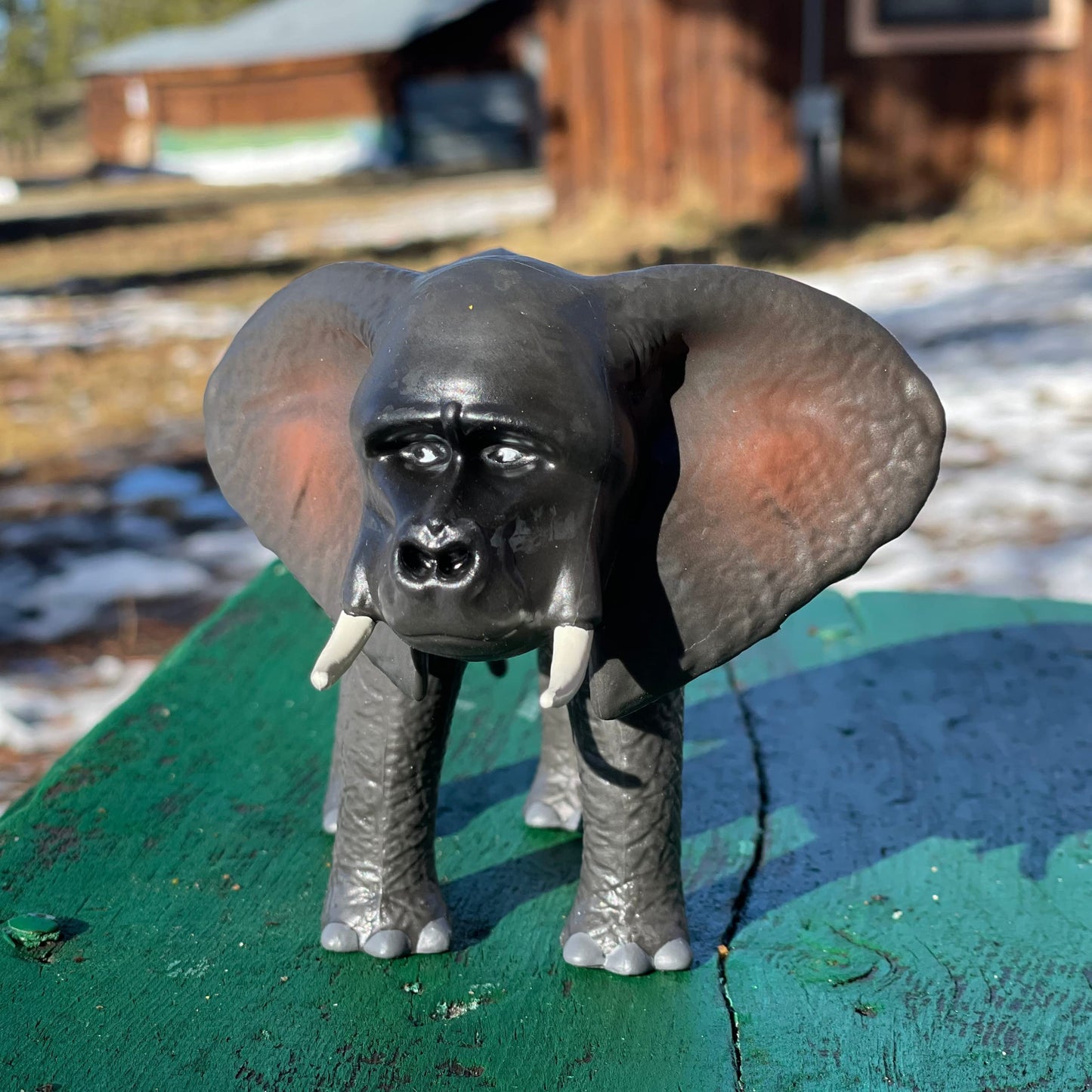 Randimals Elephant Figurine Toy Gorilla Face 5', Premium Hard Rubber Animal Action Figure Toy, Hybrid Friend Encourages Adventure & Imagination