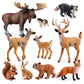 10Pcs Forest Animals Figures, Woodland Creatures Figurines, Miniature Toys Cake Toppers