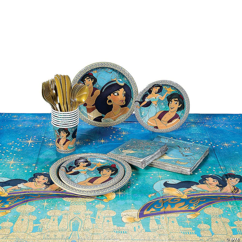 Multicolor Paper Disney Aladdin Cups (9Oz) 8 Count - Perfect Drinkware For Aladdin Fans And Disney Themed Birthday Celebrations