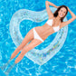 ZHUYNXIR Heart Swimming Pool Float  mature-themed Pool Floats  Water Fun Beach Party Toys for Aults Birthday Scene Layout Props. (47 in Transparent Glitter)