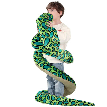 Ikasa Giant Snake Stuffed Animal Plush Toy,106' Large Cobra Cute Jumbo Soft Toys,Huge Big Size Fluffy Plushy Fat Oversized Plushie,Gifts For Kids
