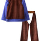 Relibeauty Kids Cowboy Costume For Boys Cosplay Costumes Birthday Party Christmas Halloween Dress Up Gift For Kids 5 Sets,Blue 3