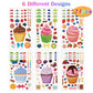 24 Sheets Cupcake Make A Face Sticker Sheets For Kids Todders Activities, Make Your Own Stickers For Kids Birthday Party Favor S